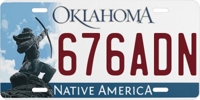 OK license plate 676ADN