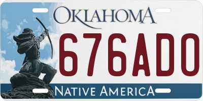 OK license plate 676ADO