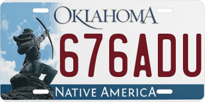 OK license plate 676ADU