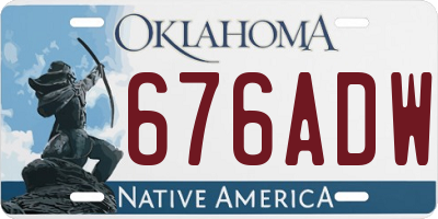 OK license plate 676ADW