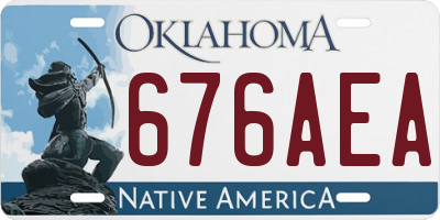 OK license plate 676AEA
