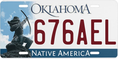 OK license plate 676AEL