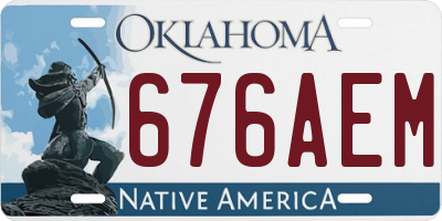 OK license plate 676AEM