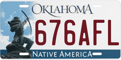 OK license plate 676AFL