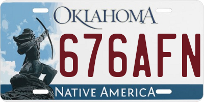 OK license plate 676AFN