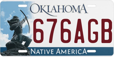 OK license plate 676AGB