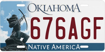 OK license plate 676AGF