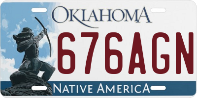 OK license plate 676AGN