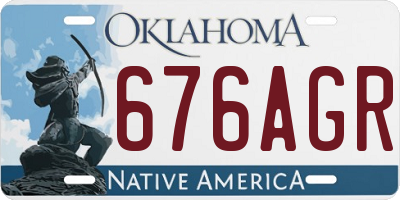 OK license plate 676AGR
