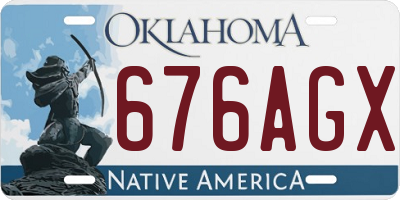 OK license plate 676AGX