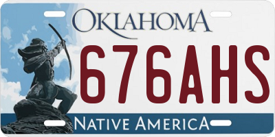 OK license plate 676AHS