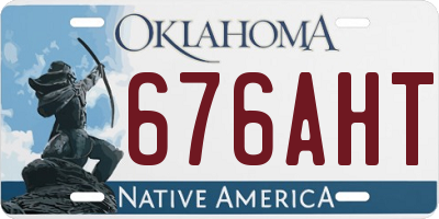 OK license plate 676AHT