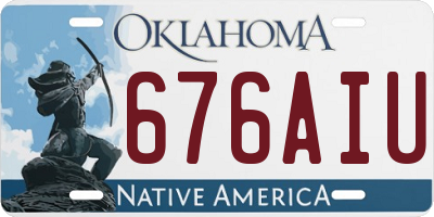 OK license plate 676AIU