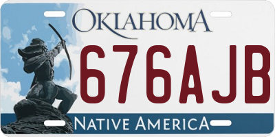 OK license plate 676AJB