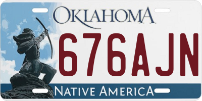 OK license plate 676AJN