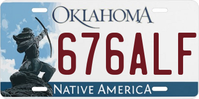 OK license plate 676ALF