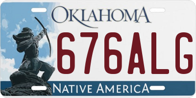 OK license plate 676ALG