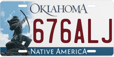OK license plate 676ALJ