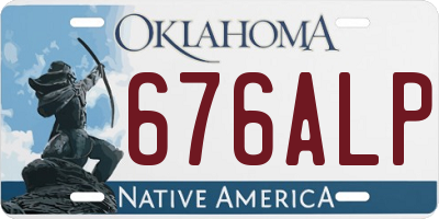 OK license plate 676ALP