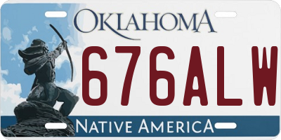 OK license plate 676ALW