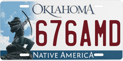 OK license plate 676AMD