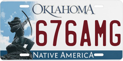 OK license plate 676AMG