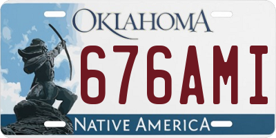 OK license plate 676AMI