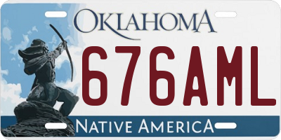 OK license plate 676AML