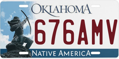 OK license plate 676AMV