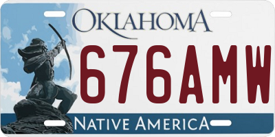 OK license plate 676AMW