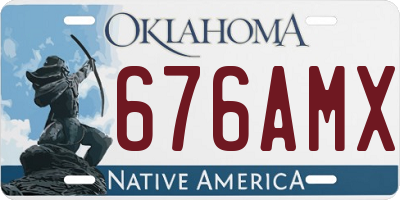 OK license plate 676AMX