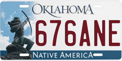 OK license plate 676ANE