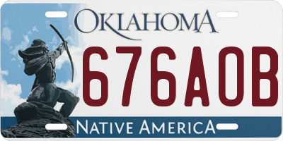 OK license plate 676AOB