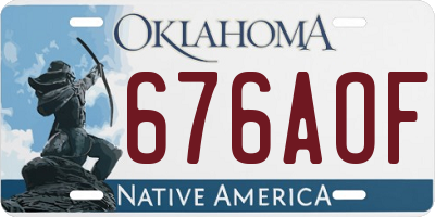 OK license plate 676AOF