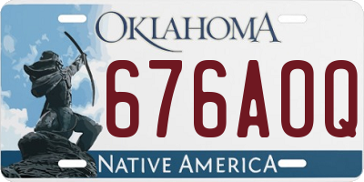 OK license plate 676AOQ