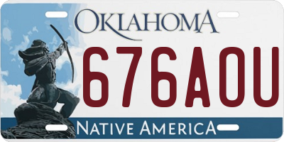 OK license plate 676AOU
