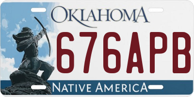 OK license plate 676APB