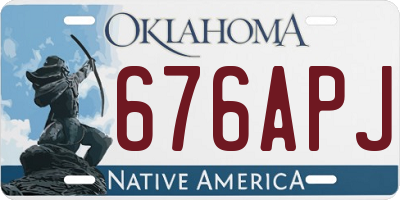 OK license plate 676APJ