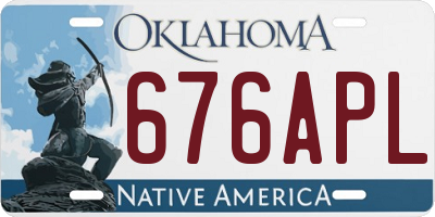 OK license plate 676APL