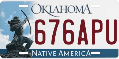 OK license plate 676APU