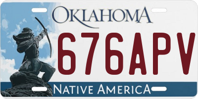 OK license plate 676APV