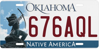 OK license plate 676AQL
