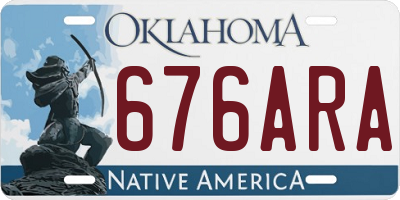 OK license plate 676ARA