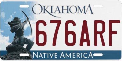 OK license plate 676ARF