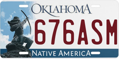 OK license plate 676ASM