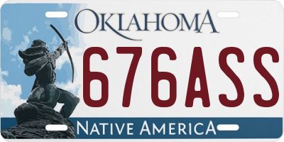 OK license plate 676ASS