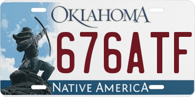 OK license plate 676ATF