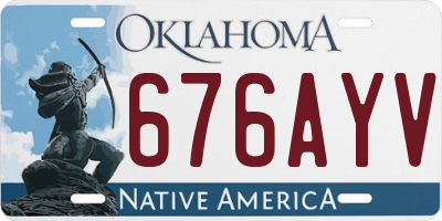 OK license plate 676AYV