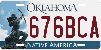 OK license plate 676BCA