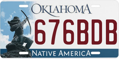 OK license plate 676BDB